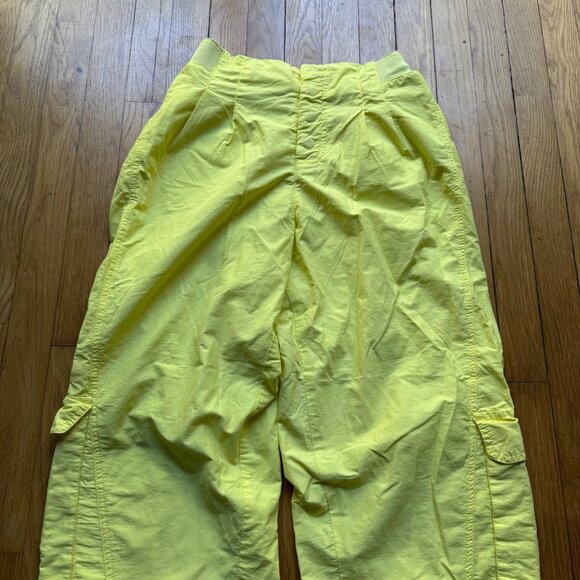 Free People FP Movement Size S Yellow Cotton Blend Mesmerize Me Cargo Pants - Picture 5 of 16